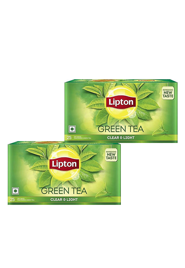 Clear & Light Green Tea Bags Combo of 2