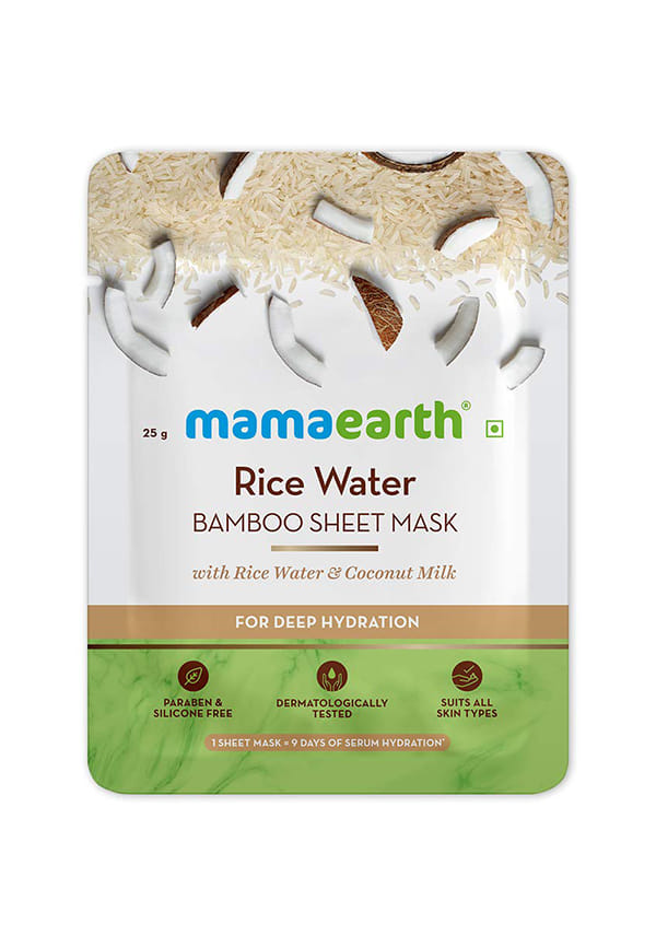 Rice Water Bamboo Sheet Mask With Rice Water & Coconut Milk For Deep Hydration Rice Water Bamboo Sheet Mask With Rice Water & Coconut Milk For Deep Hydration