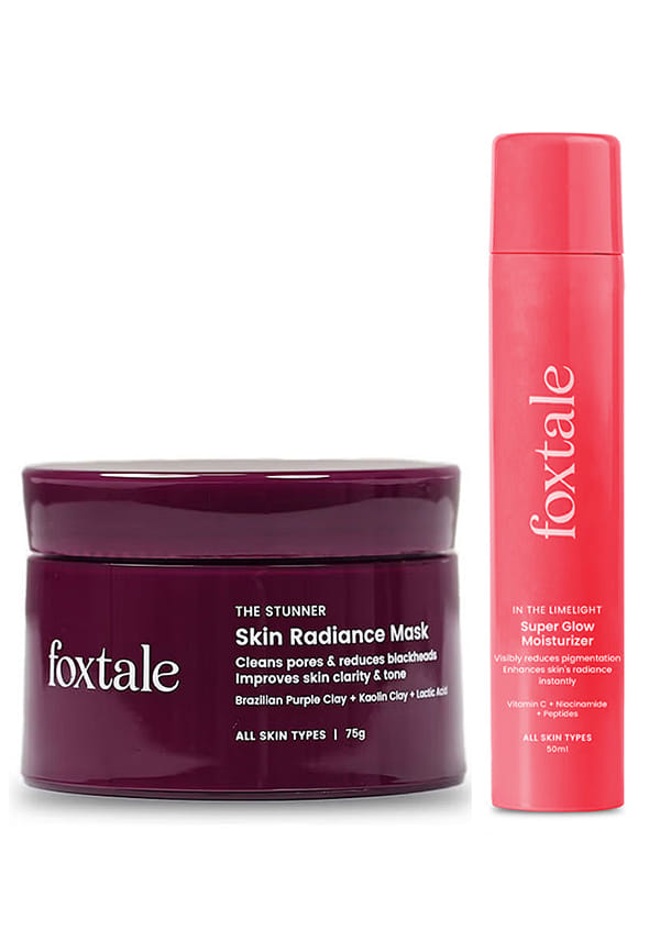 Vitamin C Super Glow Moisturizer with Niacinamide & Skin Radiance Mask, New Age Ubtan and Clay Mask