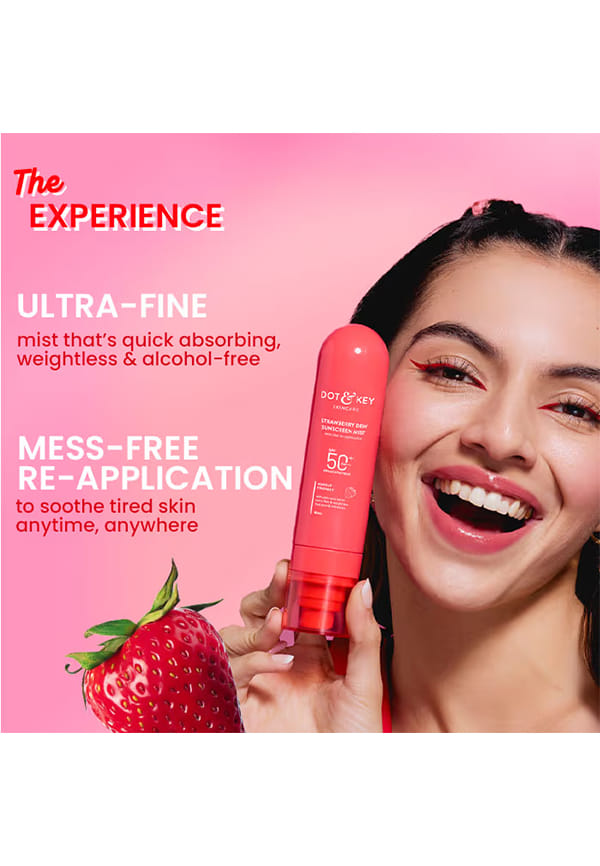 Strawberry Dew Sunscreen Mist SPF 50+, PA+++ – thumbnail 3