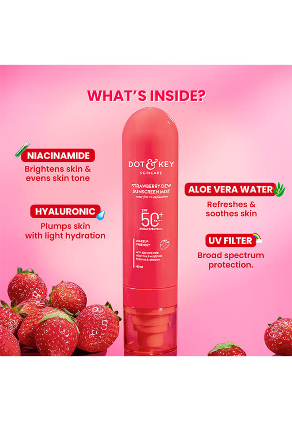 Strawberry Dew Sunscreen Mist SPF 50+, PA+++ – thumbnail 4