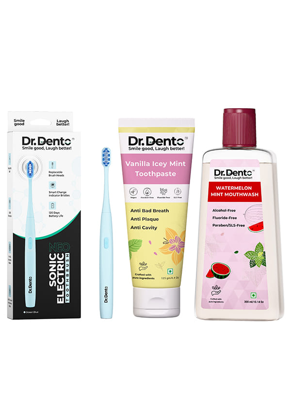 Neo - Ocean Blue with Vanilla Icey Mint Toothpaste and Watermelon Mint Mouthwash