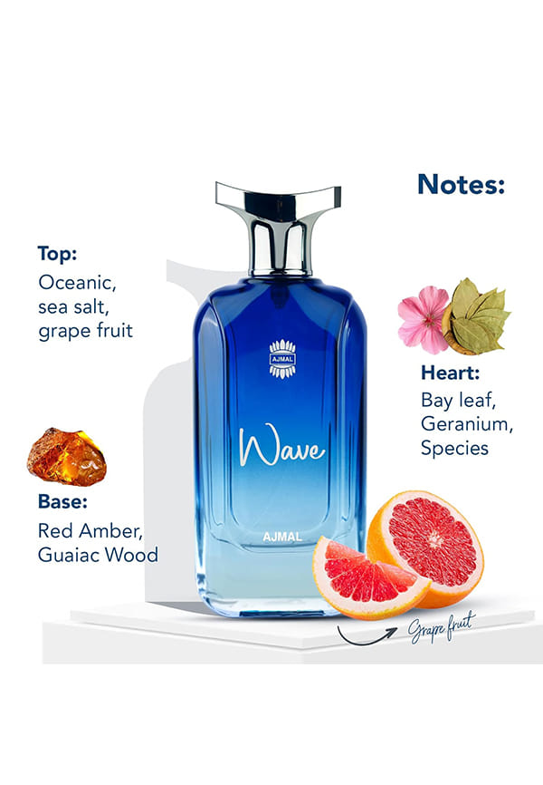 Ajmal Long Lasting Wave Eau De Parfum Perfume for Men Size: 100