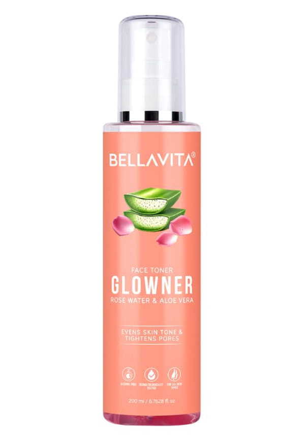 Glowner Rose Water Face Mist & Toner For Pore Minimizing Tightening - Alcohol & Free