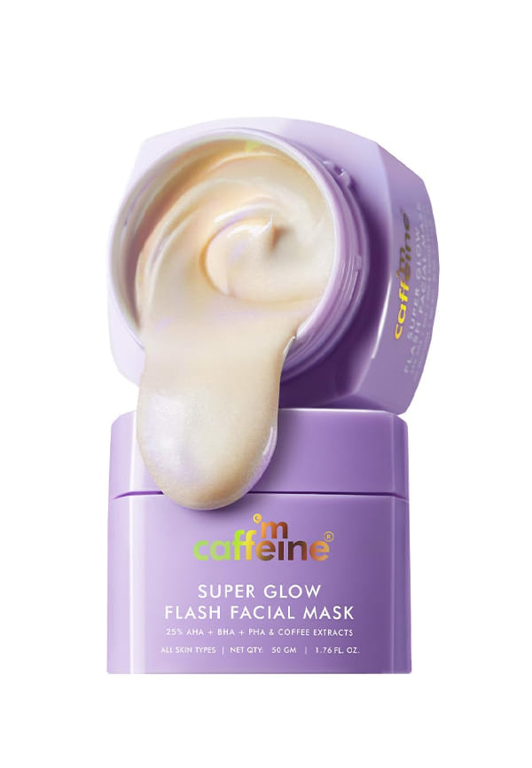 Super Glow Flash Facial 25% AHA+BHA+PHA Face Mask | Instant Brightening in 5 Mins