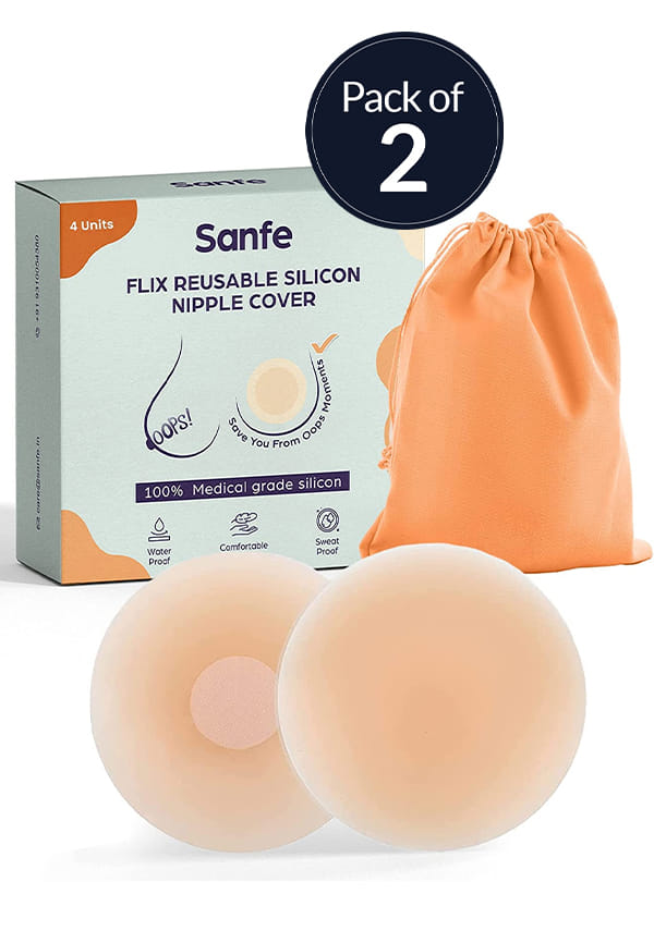 Flix Reusable Silicone Nipple Cover| 10 Times Reusable Flix Reusable Silicone Nipple Cover| 10 Times Reusable