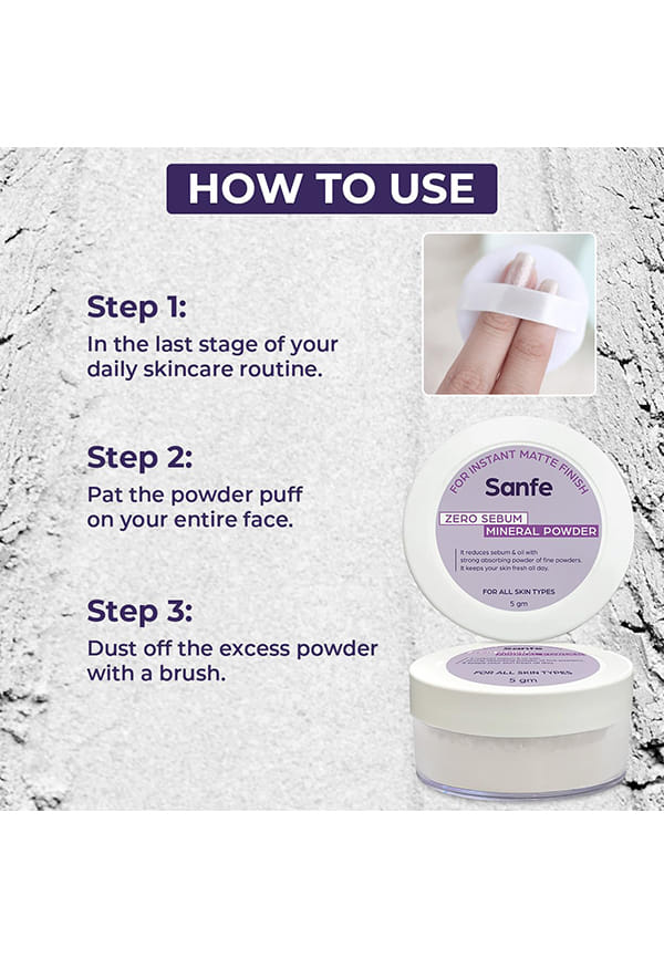 No Sebum Mineral Powder | For instant matte finish, controls excess sebum – thumbnail 3