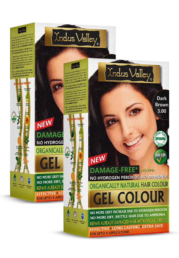 Damage Free Gel Hair Colour | Dark Brown 3.00 | Pack of 2