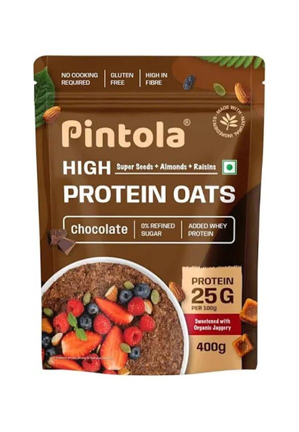 High Protein Oats, Dark Chocolate,No Refined Sugar, with Almonds Raisin, Pumpkin and Chia Seeds