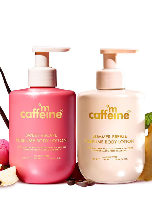 Sweet Escape Perfume Body Lotion &  Summer Breeze Perfume Body Lotion with Niacinamide & Cocoa Butter