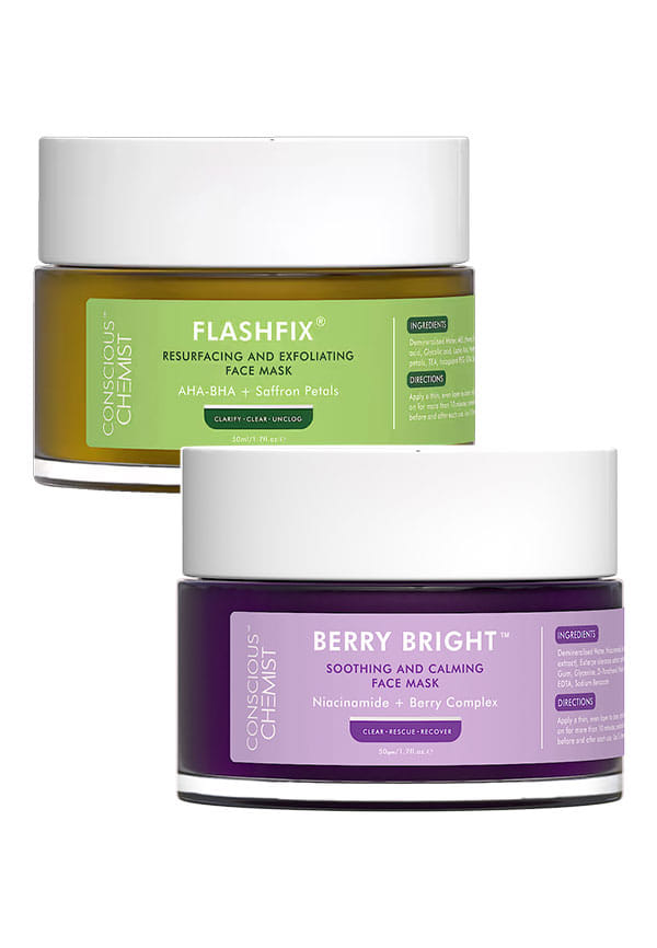 Exfoliating Face Mask with Salicylic Acid & Brightening Face Mask with Niacinamide combo