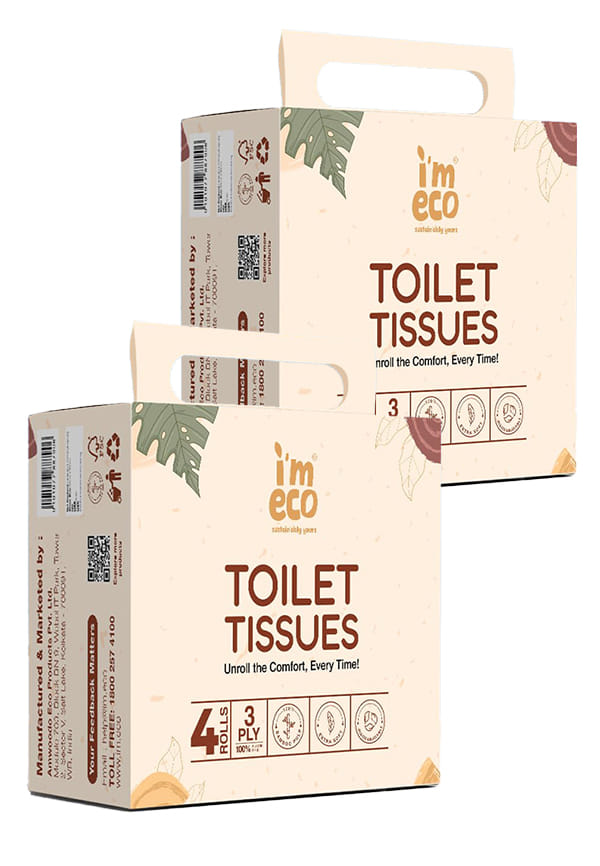 Bamboo Toilet Tissue Rolls | Unbleached