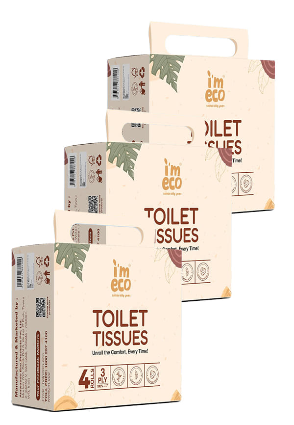Bamboo Toilet Tissue Rolls | Unbleached