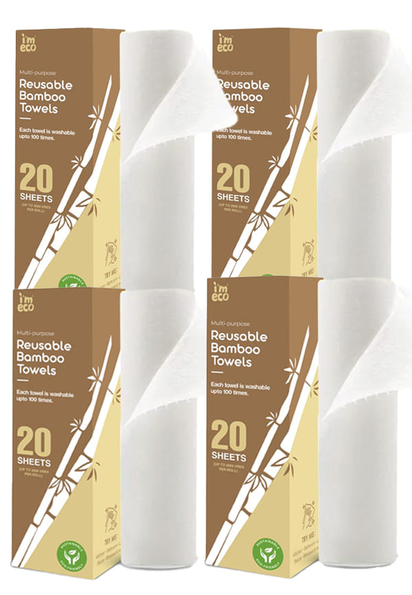 Bamboo Kitchen Towel Roll | Reusable Paper Napkins