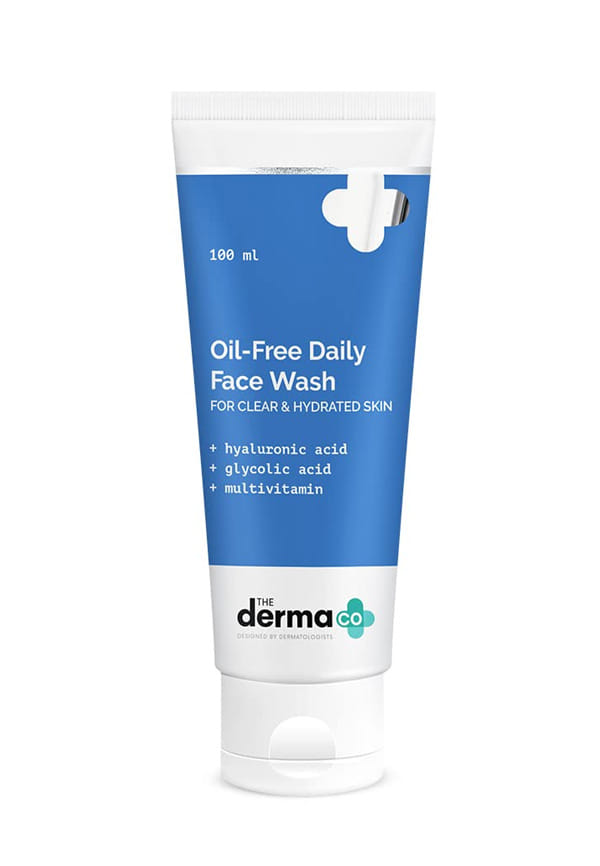 Oil-Free Daily Face Wash With Hyaluronic Acid, Glycolic Acid & Multivitamins