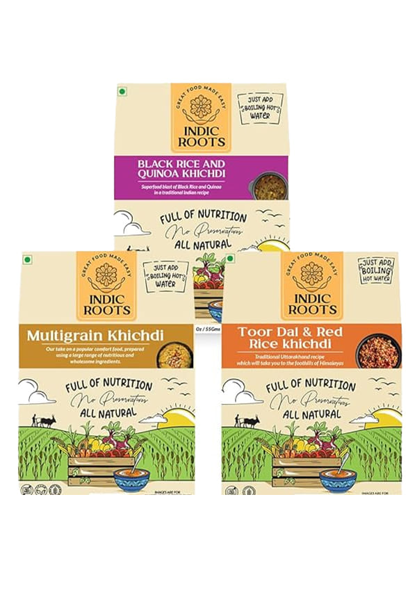 Super Grains Khichdi Combo Instant Khichdi, Healthy Snacks, Ready To Eat & Cook Meal, No Preservatives, Full Meal- Pack of 3