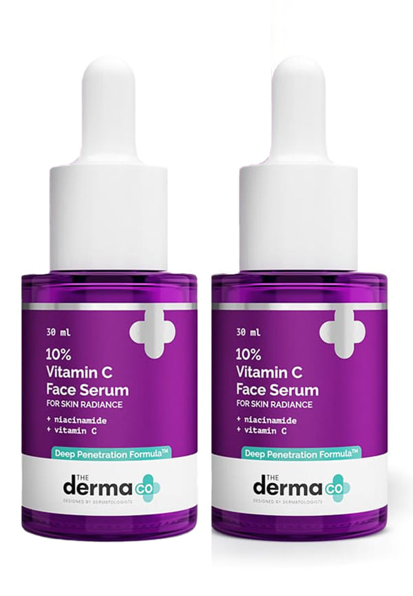 10% Vitamin C Face Serum With 5% Niacinamide & Hyaluronic Acid (Pack of 2)