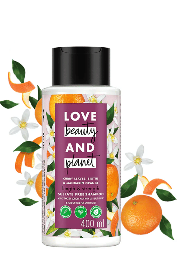 Curry Leaves, Biotin & Mandarin Sulfate Free Shampoo for long & strong hair