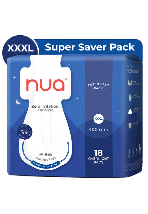 Nua All Night Comfort Sanitary Pads | (XXXL 400mm)