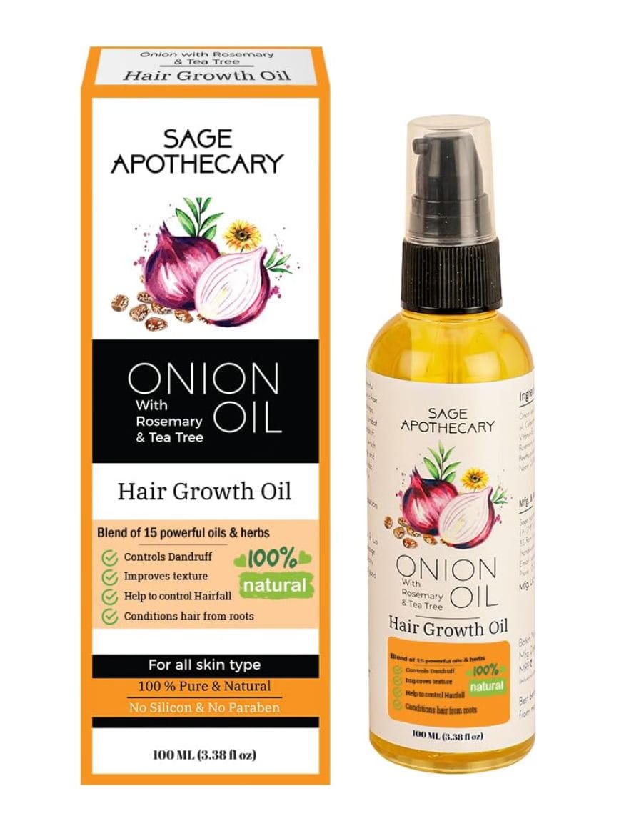 Sage Apothecary Rosemary, Tea Tree Onion Hair Oil Sage Apothecary Rosemary, Tea Tree Onion Hair Oil