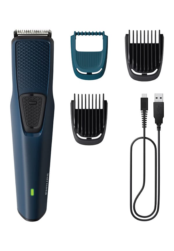 SkinProtect Beard Trimmer BT1232/18 Last 4X Longer Self Sharpening Blades- Blue