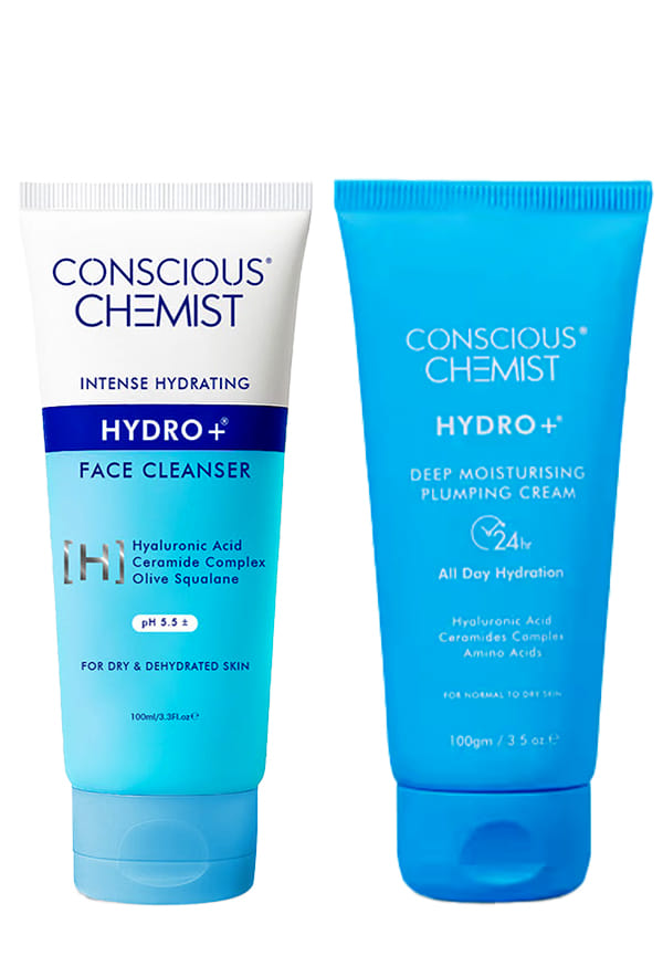 Hyaluronic Acid Cleanser & Cream Combo For Dry Skin