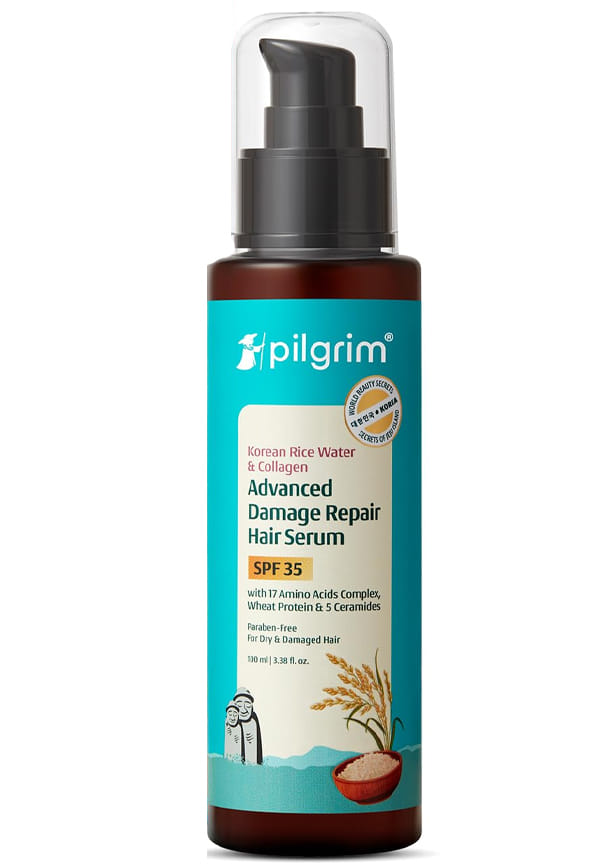 Pilgrim Korean Rice Water & Collagen Advanced Damage Repair Hair Serum SPF 35
