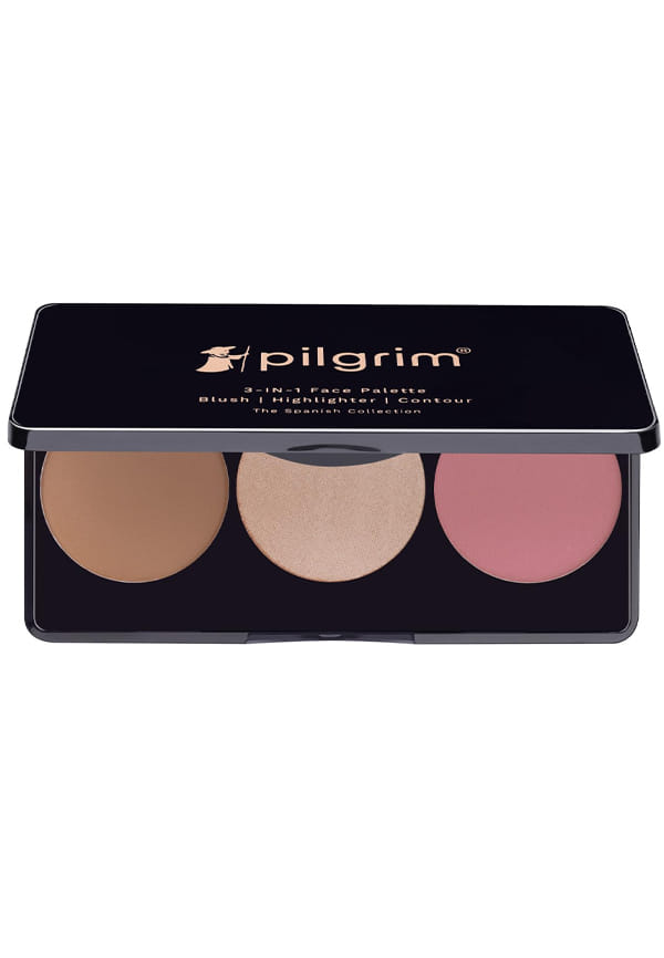 3-in-1 Face Palette | Blush, Highlighter & Contour Face Makeup Kit