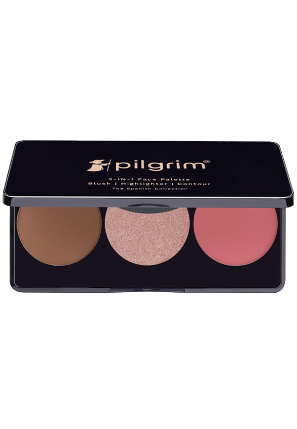 3-in-1 Face Palette | Blush, Highlighter & Contour Face Makeup Kit