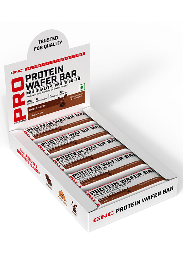 GNC Pro Performance Protein Wafer- 40g | Coffee I 10g Protein