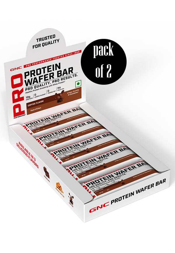 GNC Pro Performance Protein Wafer- 40g | Coffee I 10g Protein