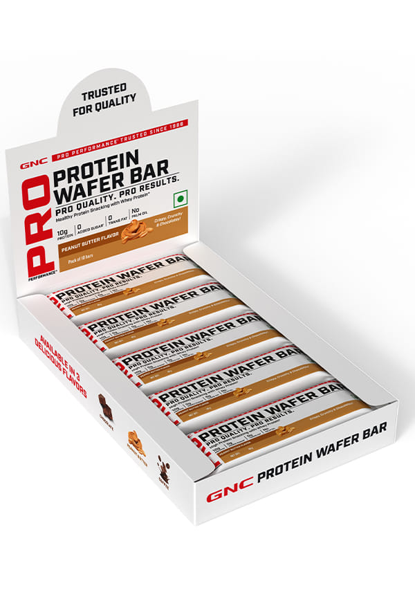 GNC Pro Performance Protein Wafer- 40g | Peanut Bar I 10g Protein