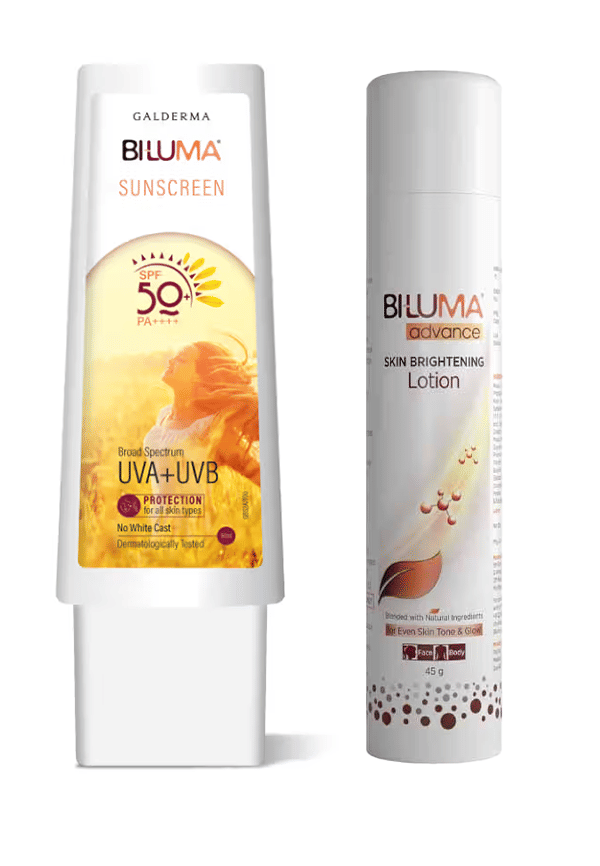 Biluma Sunscreen SPF 50+ PA++++ & Advance Skin Brightening Lotion