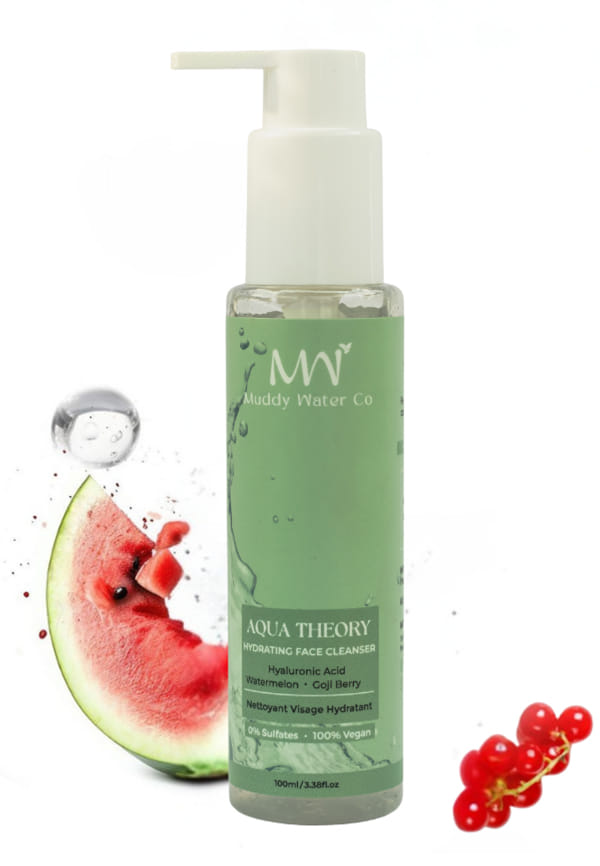 Aqua Theory - Hydrating Face Cleanser - Hyaluronic Acid, Watermelon, Goji Berry, Sulfate Free, Gentle Cleanser