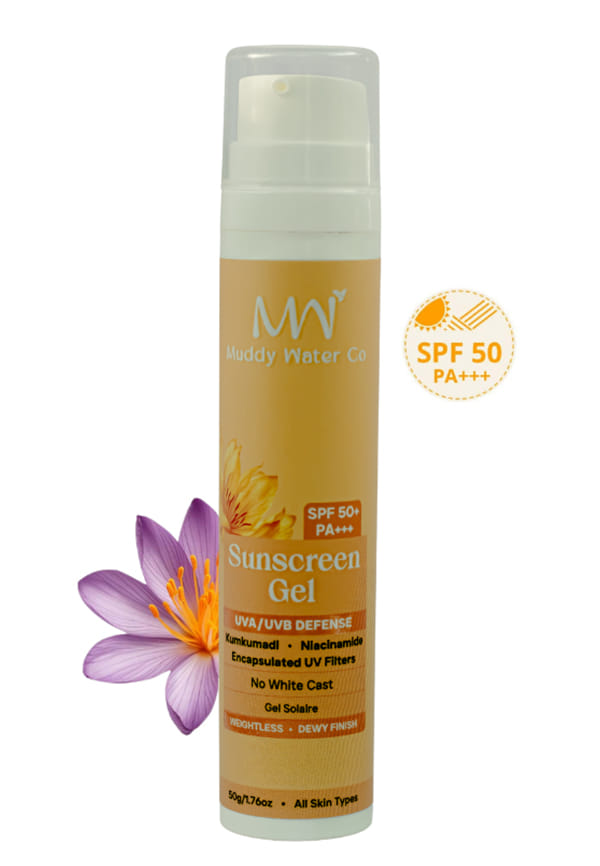 Sunscreen Gel SPF 50+ PA+++, UVA/UVB Protection With Niacinamide & Kumkumadi