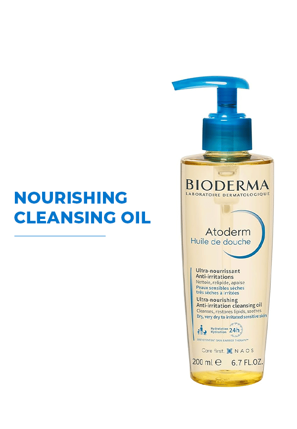 Atoderm Huile de douche Anti-Irritation Cleansing Oil | 24hrs Hydration