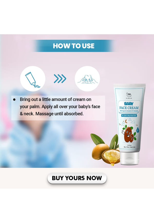 Moisturizing Baby Face Cream for Soft Skin | Baby Face Cream with Natural Ingredients | Suitable for 010 years | 50g – thumbnail 3
