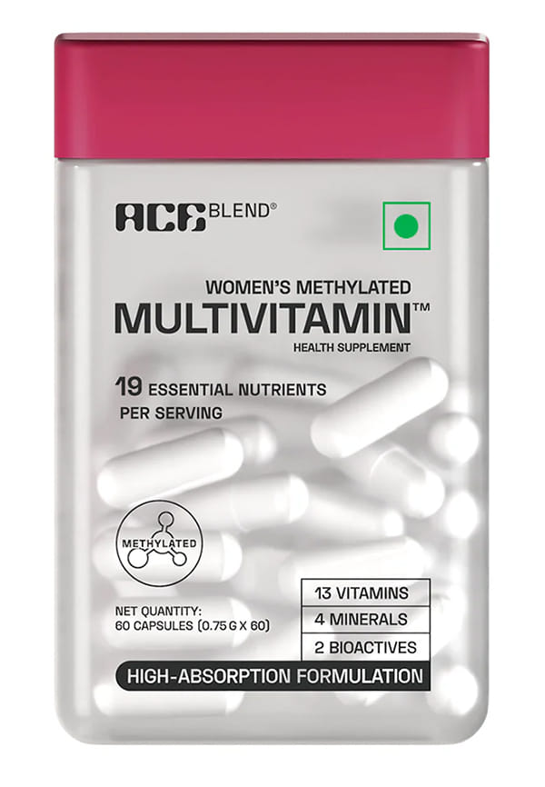 Methylated Multivitamin for Women, Supports Immunity, Focus & Heart Health