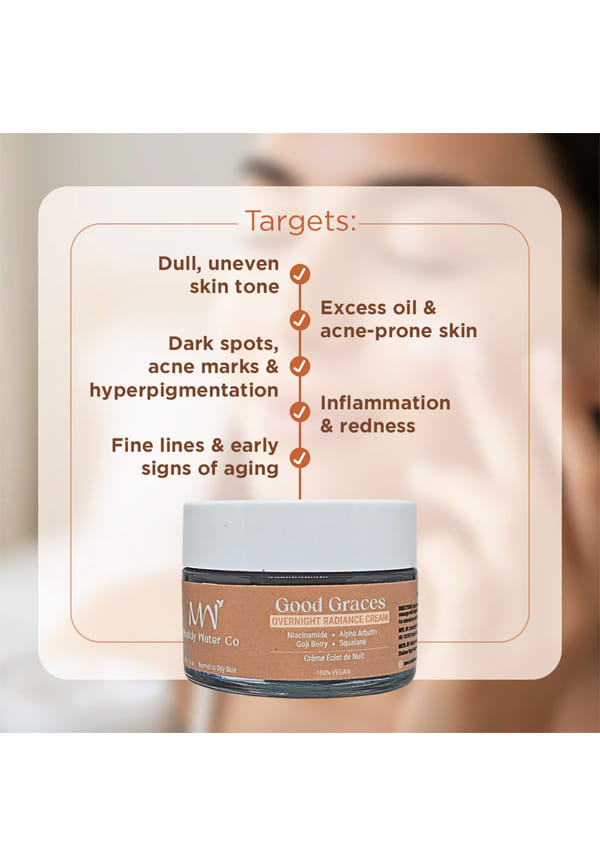 Good Graces - Overnight Radiance Cream | Niacinamide, Alpha Arbutin, Squalane, Goji Berry – thumbnail 2