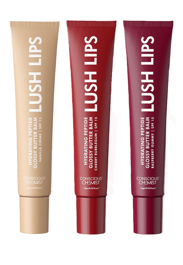 Peptide Lip Balm: Raspberry Gummy, Vanilla & Bubblegum