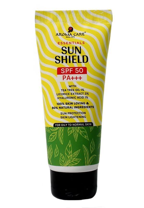 Sunscreen With Tea Tree Oil & Licorice Sun Shield SPF 50 PA+++ Sunscreen With Tea Tree Oil & Licorice Sun Shield SPF 50 PA+++