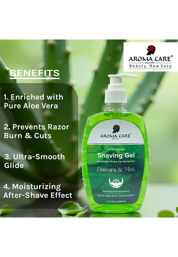 Aloevera & Mint Non Foamy Shaving Gel – thumbnail 2