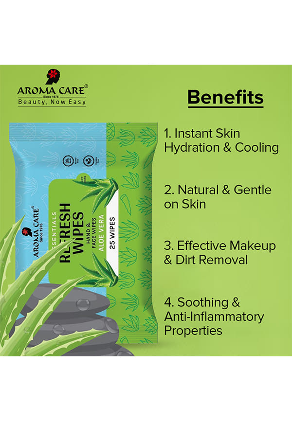 Aloe Vera & Cucumber Refresh Wipes – thumbnail 2