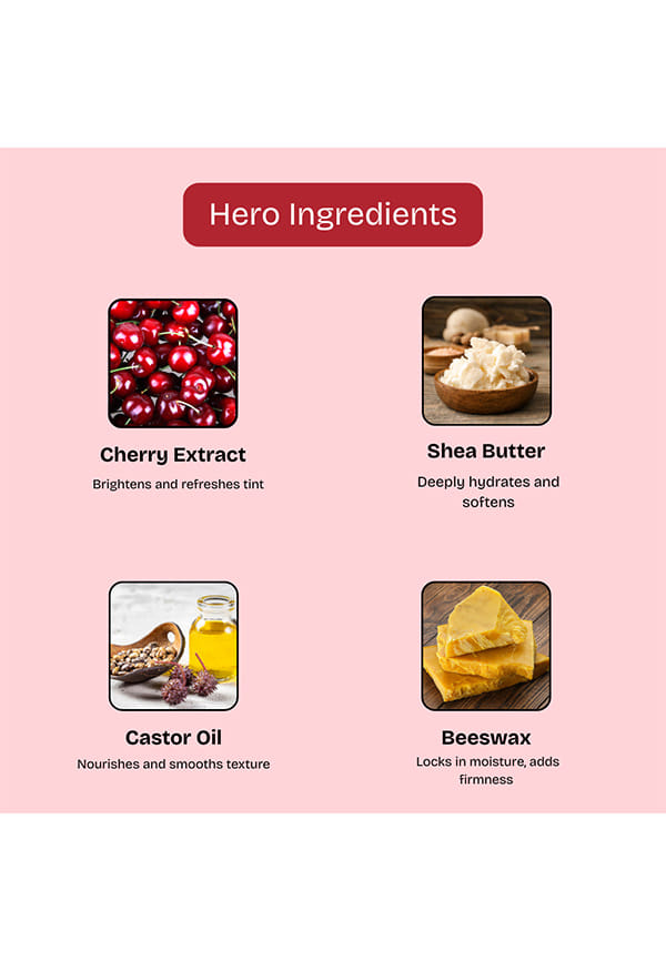 Lip & Cheek Tint – Enriched with Cherry Extract, Shea Butter, Castor Oil & Beeswax – thumbnail 2