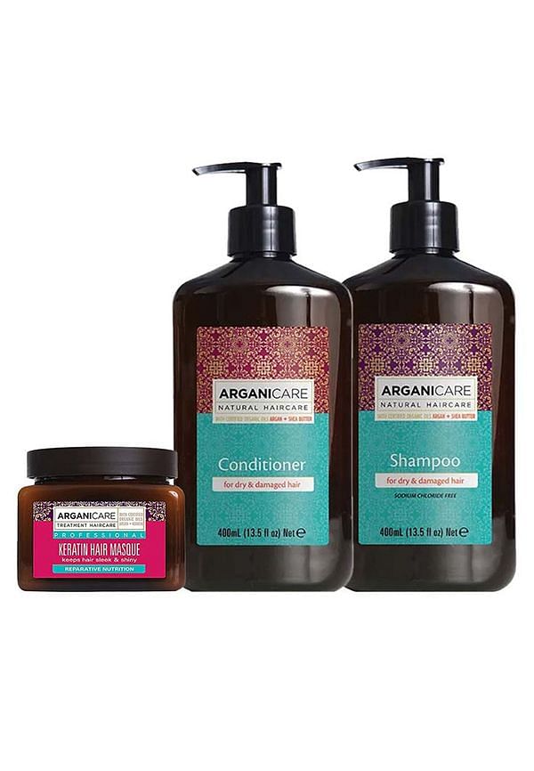 Shea Butter & Keratin - Dry Hair Treatment Combo Pack