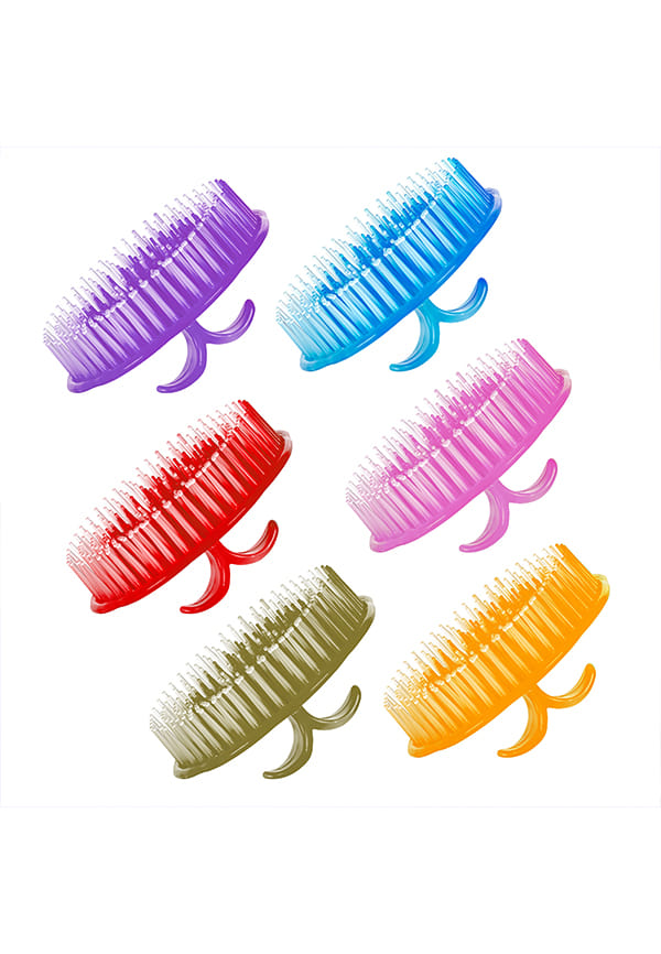 Hand Grip Round Comb & Scalp Massager | Small Round Hair Comb Shampoo Brush Scalp Massage