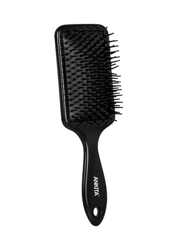 Flat Mini Paddle Hair Brush, Black Color