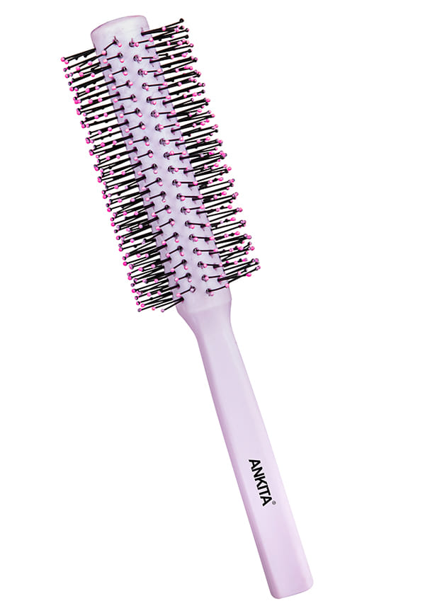 Round Hair Brush with Nylon Bristle|Hair Brush With Quality and Flexible Bristles|For Grooming, Straightening, Smoothing, Detangling Hair, Ideal for Men & Women|Colors May Vary (B71 Color)