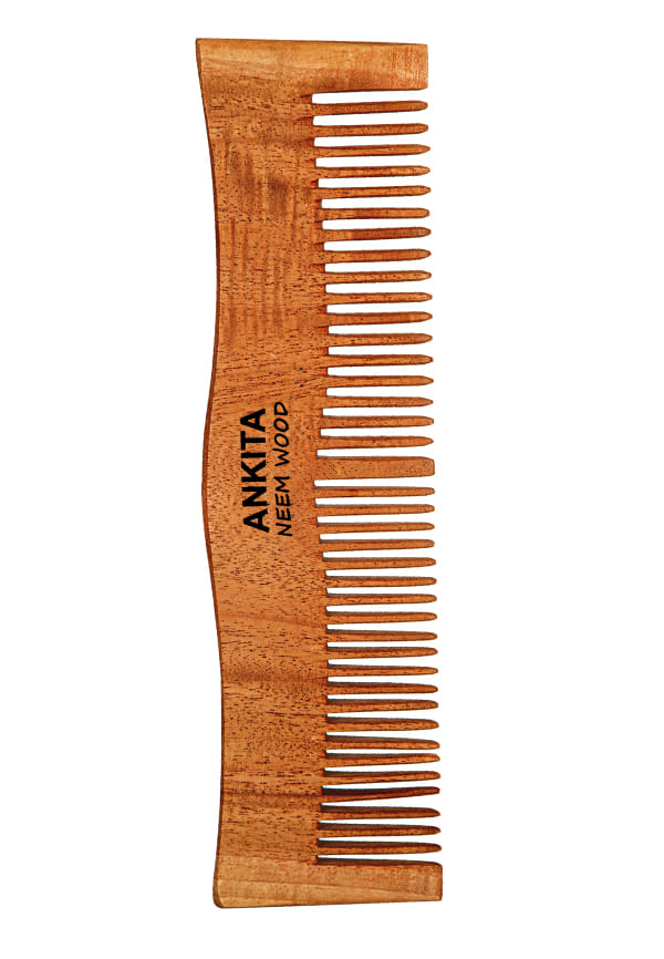 Neem Wooden Comb|Treated with Herbal Oils For Multi-Actions