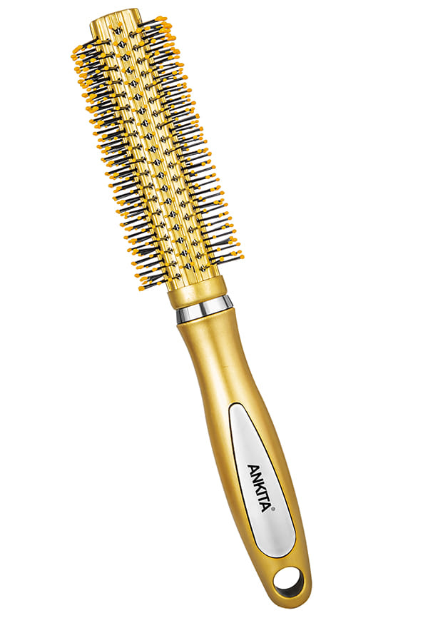 Round Hair Brush with Nylon Bristle|Hair Brush with Strong and Flexible Bristles|For Grooming, Straightening, Smoothing, Detangling Hair, Ideal for Men & Women|Color May Vary(B8)